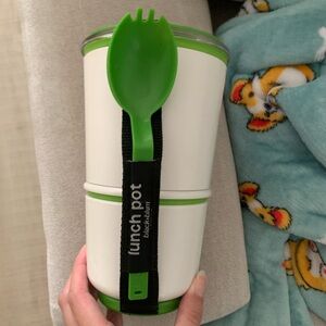 Green and White Lunch Pot Black+Blum